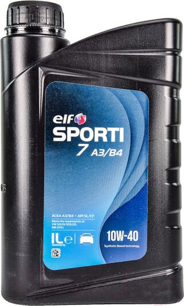 Изображение товара Моторное масло Elf Sporti 7 10W40 A3/B4 / 214260 (1л)
