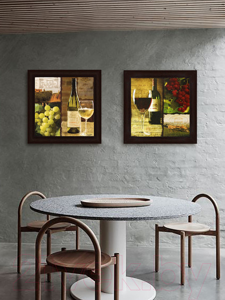 Изображение товара Картина Декарт Бокал красного вина 8Л1928 (в раме)