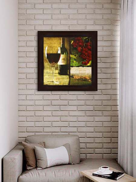 Изображение товара Картина Декарт Бокал красного вина 8Л1928 (в раме)