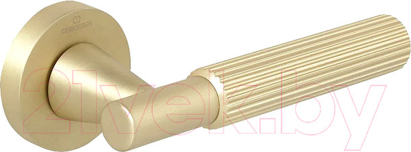 Изображение товара Ручка дверная Cebi Soho Striped PC35 (в полоску, матовое золото полимер)