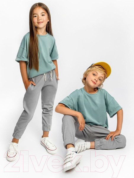 Изображение товара Комплект одежды для малышей Amarobaby Jump / AB-OD21-JUMP22/3211-92 (мятный/серый, р.86-92)