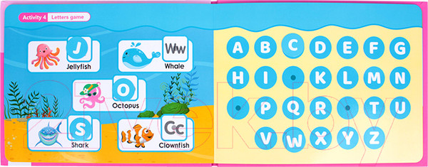 Изображение товара Развивающая книга Darvish Книга с липучками. Цифры и буквы / DV-14402B