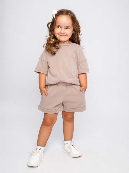 Изображение товара Комплект детской одежды Amarobaby Jump / AB-OD21-JUMP2201/03-110 (бежевый, р.104-110)