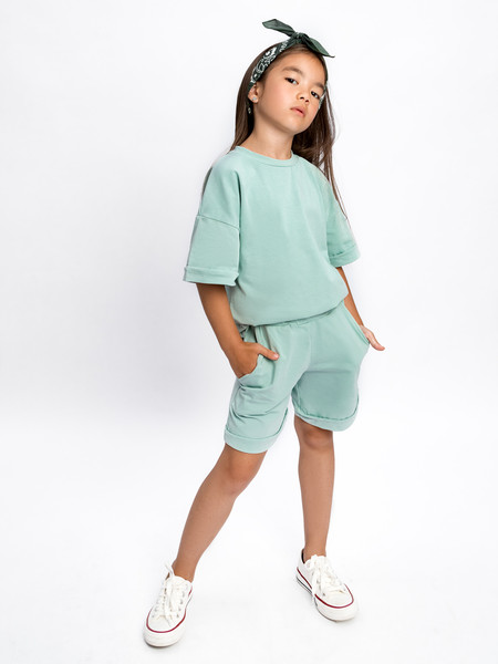 Изображение товара Комплект детской одежды Amarobaby Jump / AB-OD21-JUMP2201/32-128 (мятный, р.122-128)