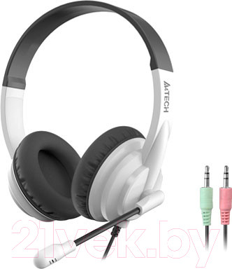 Изображение товара Наушники-гарнитура A4Tech HS-10 (черный/белый)