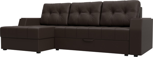 Изображение товара Диван угловой Лига Диванов Эмир БС левый (экокожа коричневый)