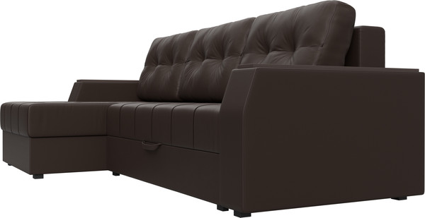 Изображение товара Диван угловой Лига Диванов Эмир БС левый (экокожа коричневый)