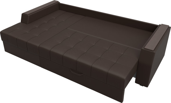 Изображение товара Диван угловой Лига Диванов Эмир БС левый (экокожа коричневый)