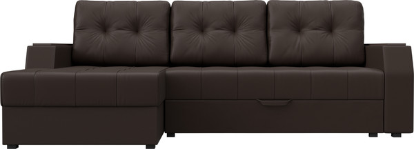 Изображение товара Диван угловой Лига Диванов Эмир БС левый (экокожа коричневый)