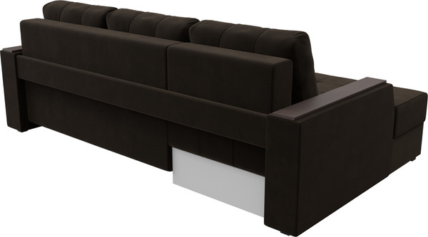 Изображение товара Диван угловой Лига Диванов Эмир БС левый (микровельвет коричневый)