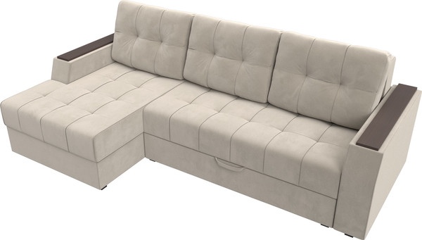 Изображение товара Диван угловой Лига Диванов Эмир БС левый (микровельвет бежевый)