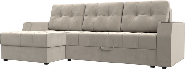 Изображение товара Диван угловой Лига Диванов Эмир БС левый (микровельвет бежевый)