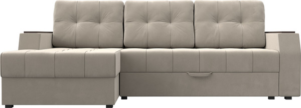 Изображение товара Диван угловой Лига Диванов Эмир БС левый (микровельвет бежевый)