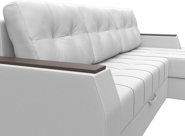Изображение товара Диван угловой Лига Диванов Эмир БС правый (экокожа белый)