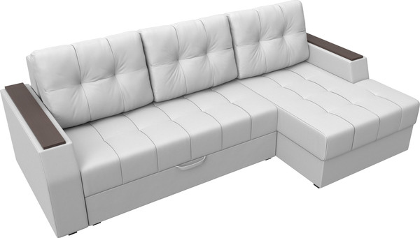 Изображение товара Диван угловой Лига Диванов Эмир БС правый (экокожа белый)