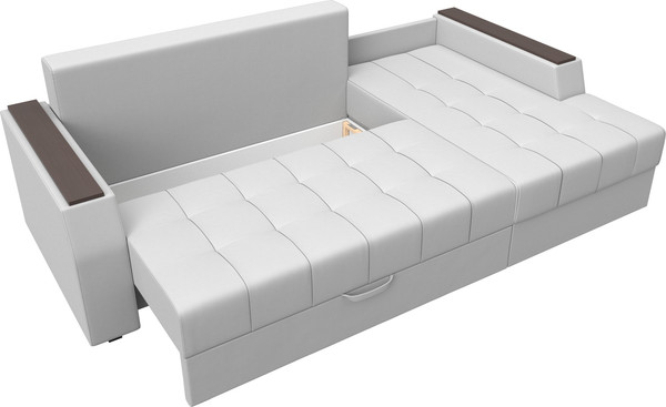 Изображение товара Диван угловой Лига Диванов Эмир БС правый (экокожа белый)