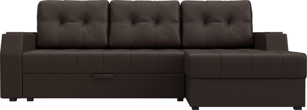 Изображение товара Диван угловой Лига Диванов Эмир БС правый (экокожа коричневый)