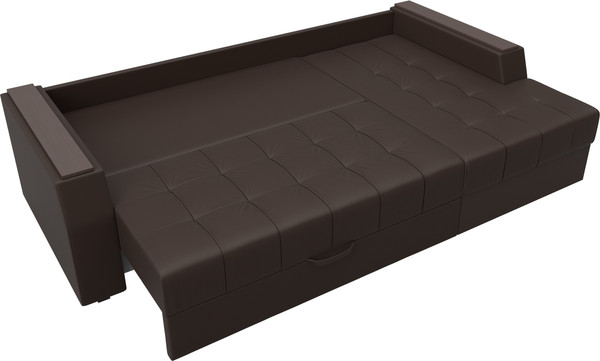Изображение товара Диван угловой Лига Диванов Эмир БС правый (экокожа коричневый)