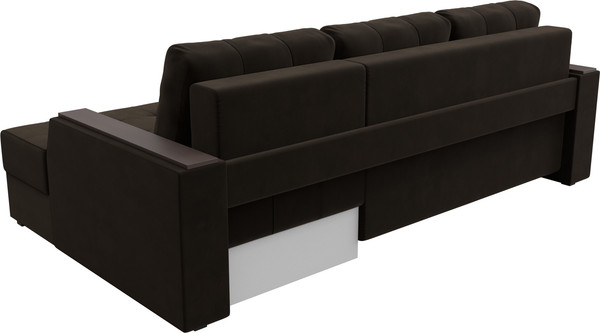 Изображение товара Диван угловой Лига Диванов Эмир БС правый (микровельвет коричневый)