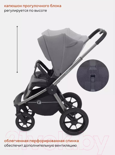 Изображение товара Детская универсальная коляска Rant Flex Pro 2 в 1 2023 / RA074 (серый)
