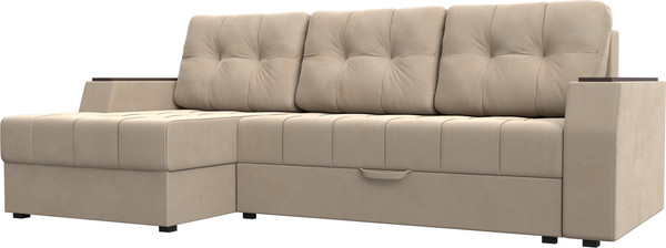 Изображение товара Диван угловой Лига Диванов Эмир БС левый (велюр бежевый)