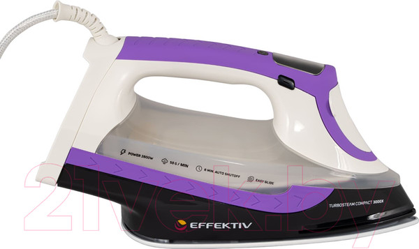 Изображение товара Утюг с парогенератором EFFEKTIV Turbosteam 3000Х (фиолетовый)