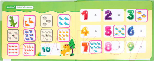 Изображение товара Развивающая книга Darvish Книга с липучками. Динозавры / DV-14402A