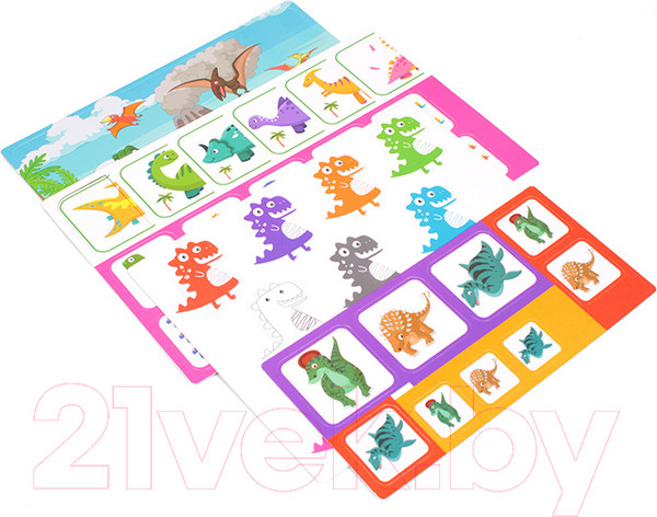 Изображение товара Развивающая книга Darvish Книга с липучками. Динозавры / DV-14402A