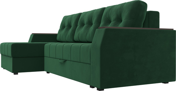 Изображение товара Диван угловой Лига Диванов Эмир БС левый (велюр зеленый)
