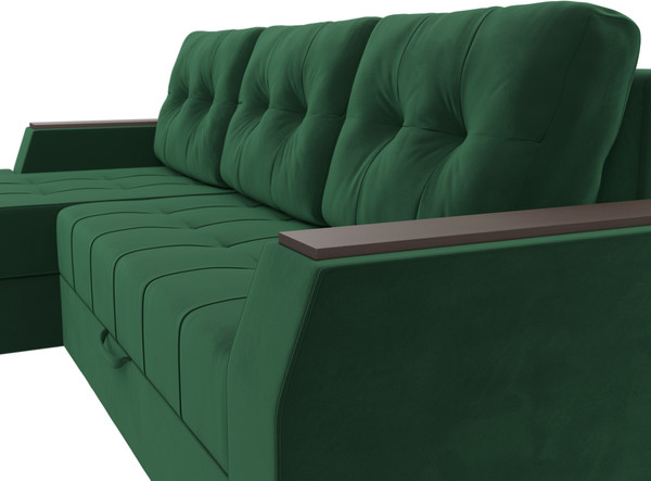 Изображение товара Диван угловой Лига Диванов Эмир БС левый (велюр зеленый)