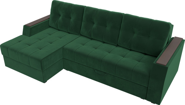 Изображение товара Диван угловой Лига Диванов Эмир БС левый (велюр зеленый)