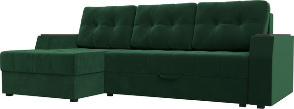 Изображение товара Диван угловой Лига Диванов Эмир БС левый (велюр зеленый)