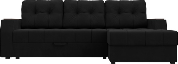 Изображение товара Диван угловой Лига Диванов Эмир БС правый (микровельвет черный)