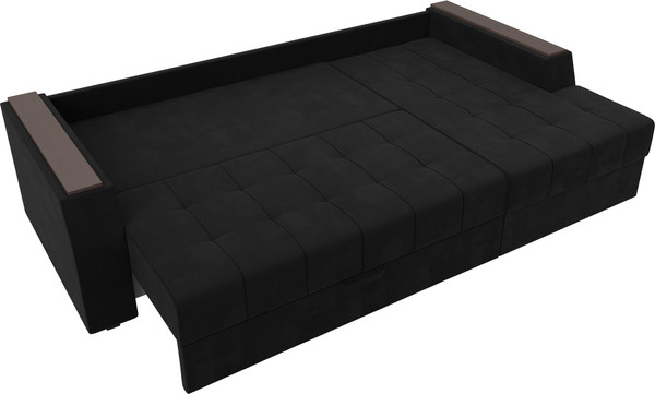 Изображение товара Диван угловой Лига Диванов Эмир БС правый (микровельвет черный)