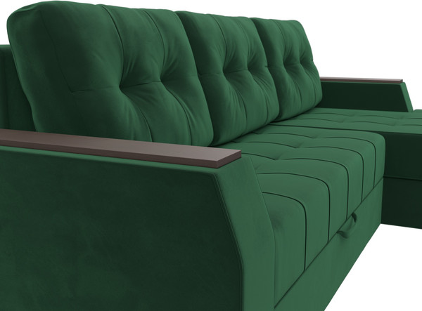 Изображение товара Диван угловой Лига Диванов Эмир БС правый (велюр зеленый)