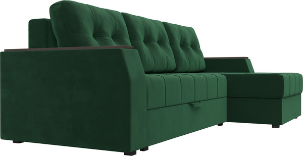 Изображение товара Диван угловой Лига Диванов Эмир БС правый (велюр зеленый)