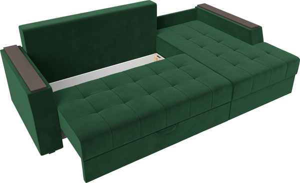 Изображение товара Диван угловой Лига Диванов Эмир БС правый (велюр зеленый)