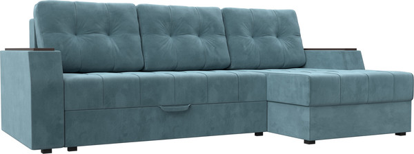 Изображение товара Диван угловой Лига Диванов Эмир БС правый (велюр бирюзовый)