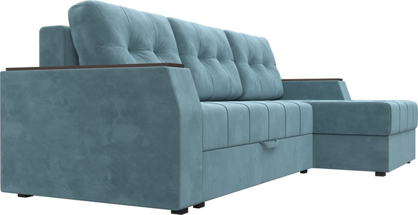 Изображение товара Диван угловой Лига Диванов Эмир БС правый (велюр бирюзовый)