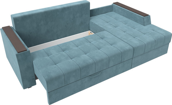 Изображение товара Диван угловой Лига Диванов Эмир БС правый (велюр бирюзовый)