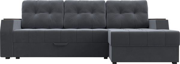 Изображение товара Диван угловой Лига Диванов Эмир БС правый (велюр серый)