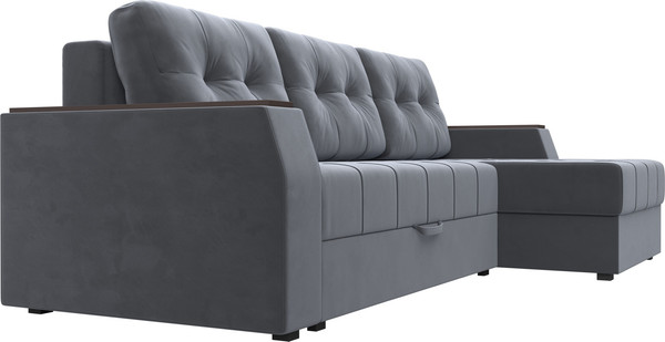 Изображение товара Диван угловой Лига Диванов Эмир БС правый (велюр серый)