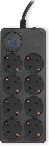 Изображение товара Сетевой фильтр IPPON BK-8-EU-5-16-B (5м, 8 розеток, черный)