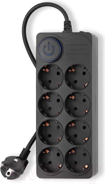 Изображение товара Сетевой фильтр IPPON BK-8-EU-5-16-B (5м, 8 розеток, черный)