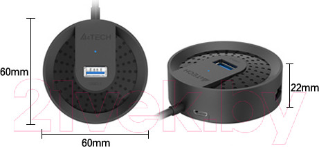 Изображение товара USB-хаб A4Tech HUB-30C (черный)