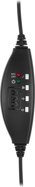 Изображение товара Наушники-гарнитура Оклик HS-M300 (черный/серый)