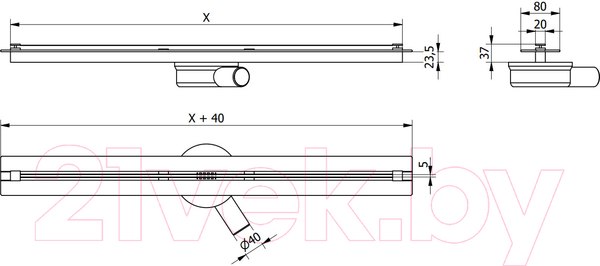 Изображение товара Трап для душа Mexen Flat Super Slim MEX-1551090