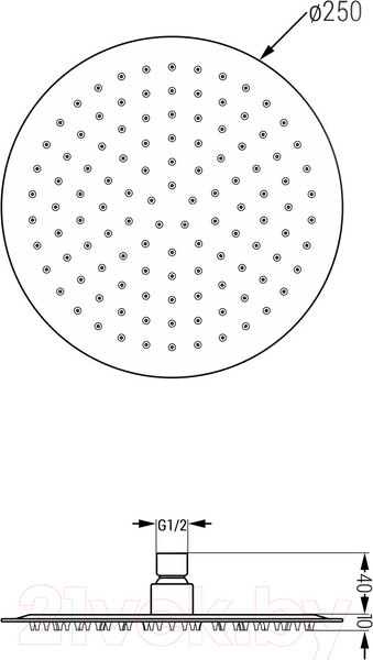 Изображение товара Лейка верхнего душа Mexen Slim Fi MEX-79225-70
