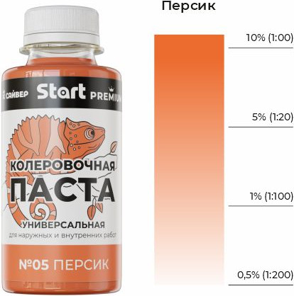 Изображение товара Колеровочная паста START Х5 (100мл, персик)