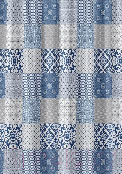 Изображение товара Шторка-занавеска для ванны Perfecto Linea Secret 36-118104 (калейдоскоп)